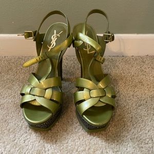 YSL Tribute Sandals green, size 37